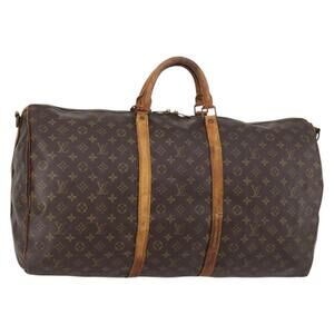 LOUIS VUITTON Monogram Keepall Bandouliere 60 Boston Bag M41412 LV Auth am9333